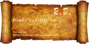 Rimóczi Dóra névjegykártya